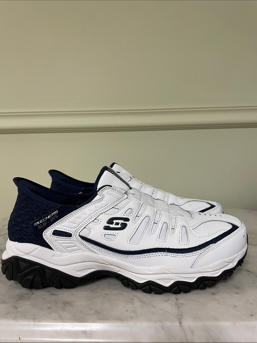 NEW Skechers Afterburn Captain Hands Free Slip-Ins - Sz 13 Extra Wide